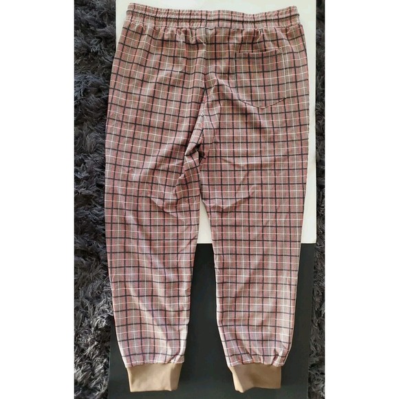 Jian Wang 2XL Men's Retro Plaid Striped Zip Up Pockets Jogger Style Track Suit - Picture 13 of 16